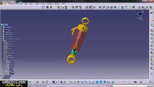 آموزش پیشرفته مونتاژ حرفه ای مدل کمک فنر در نرم افزار کتیا